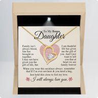 To My Bonus Daughter Necklace With Message Card - You Are One of My Most Precious Gifts