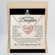 To My Bonus Daughter Necklace With Message Card - You Are One of My Most Precious Gifts