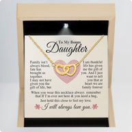To My Bonus Daughter Necklace With Message Card - You Are One of My Most Precious Gifts