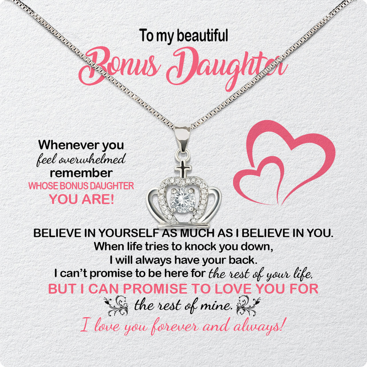 Necklace for Your Bonus Daughter: A Gift to Treasure Forever - Larvincy