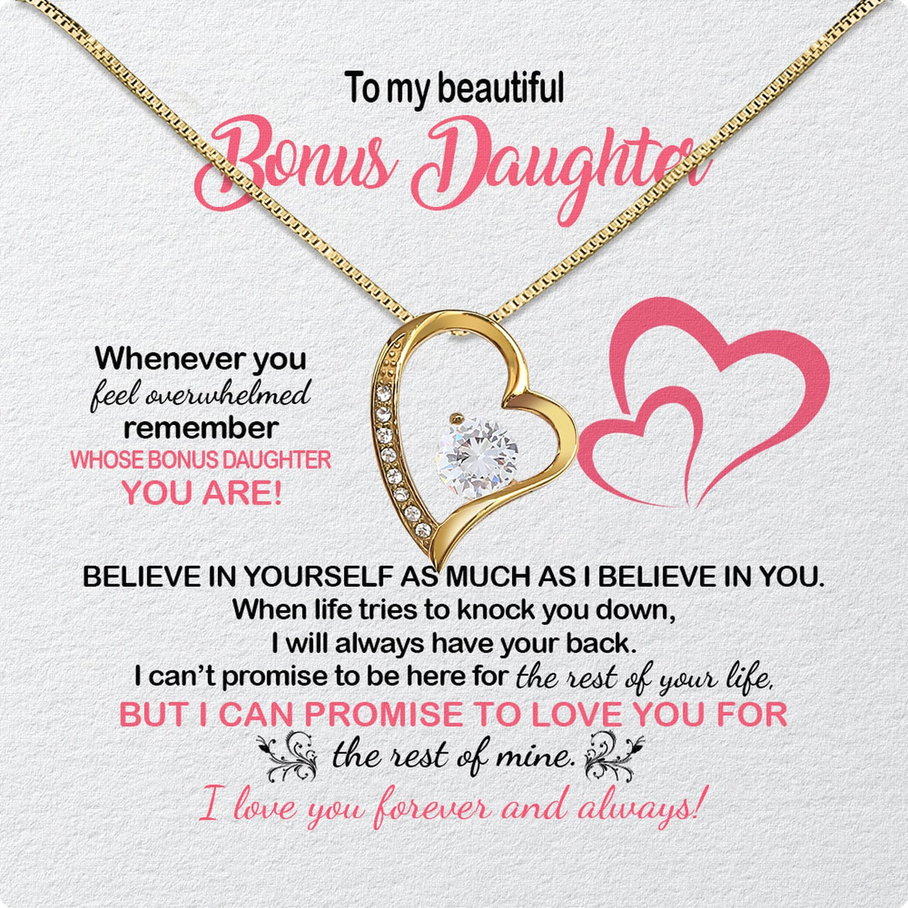 Necklace for Your Bonus Daughter: A Gift to Treasure Forever - Larvincy