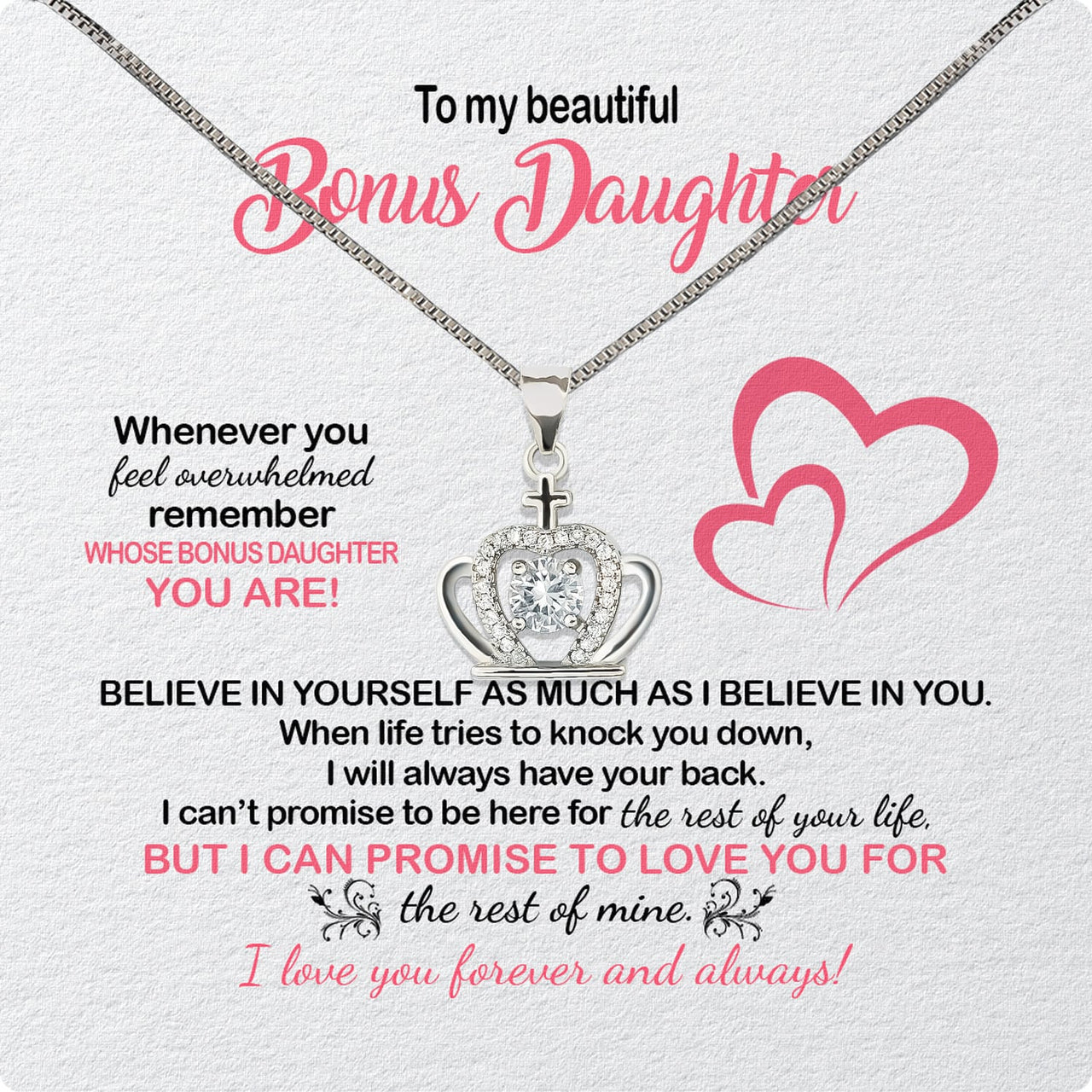 Necklace for Your Bonus Daughter: A Gift to Treasure Forever - Larvincy