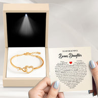 To My Bonus Daughter Bracelet From Mom With Message Card - Light And Love