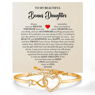 To My Bonus Daughter Bracelet From Mom With Message Card - Light And Love