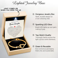To My Bonus Daughter Bracelet From Mom With Message Card - Light And Love