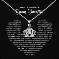 Thumbnail for Necklace for Your Bonus Daughter: A Gift to Treasure Forever - Larvincy Luxe