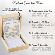 To My Bonus Daughter Necklace  With Heartfelt Message - Unique Jewelry For Bonus Daughter - Love and Light