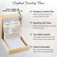 To My Bonus Daughter Necklace  With Heartfelt Message - Unique Jewelry For Bonus Daughter - Love and Light