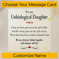 To My Bonus Daughter Bracelet From Mom With Message Card - Gift Of Life