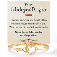 To My Bonus Daughter Bracelet From Mom With Message Card - Gift Of Life