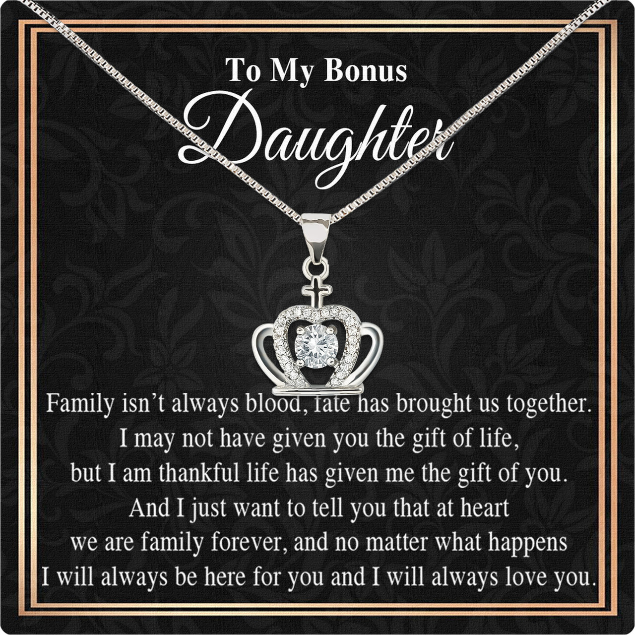 Necklace for Your Bonus Daughter: A Gift to Treasure Forever - Larvincy Luxe