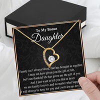 Thumbnail for Necklace for Your Bonus Daughter: A Gift to Treasure Forever - Larvincy Luxe