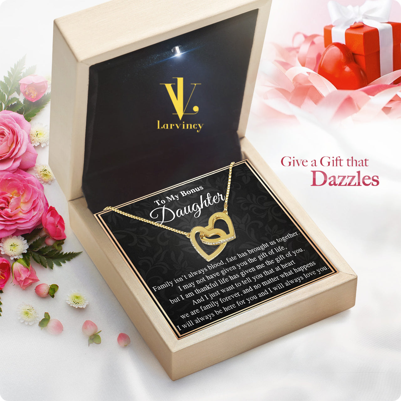 Necklace for Your Bonus Daughter: A Gift to Treasure Forever - Larvincy Luxe