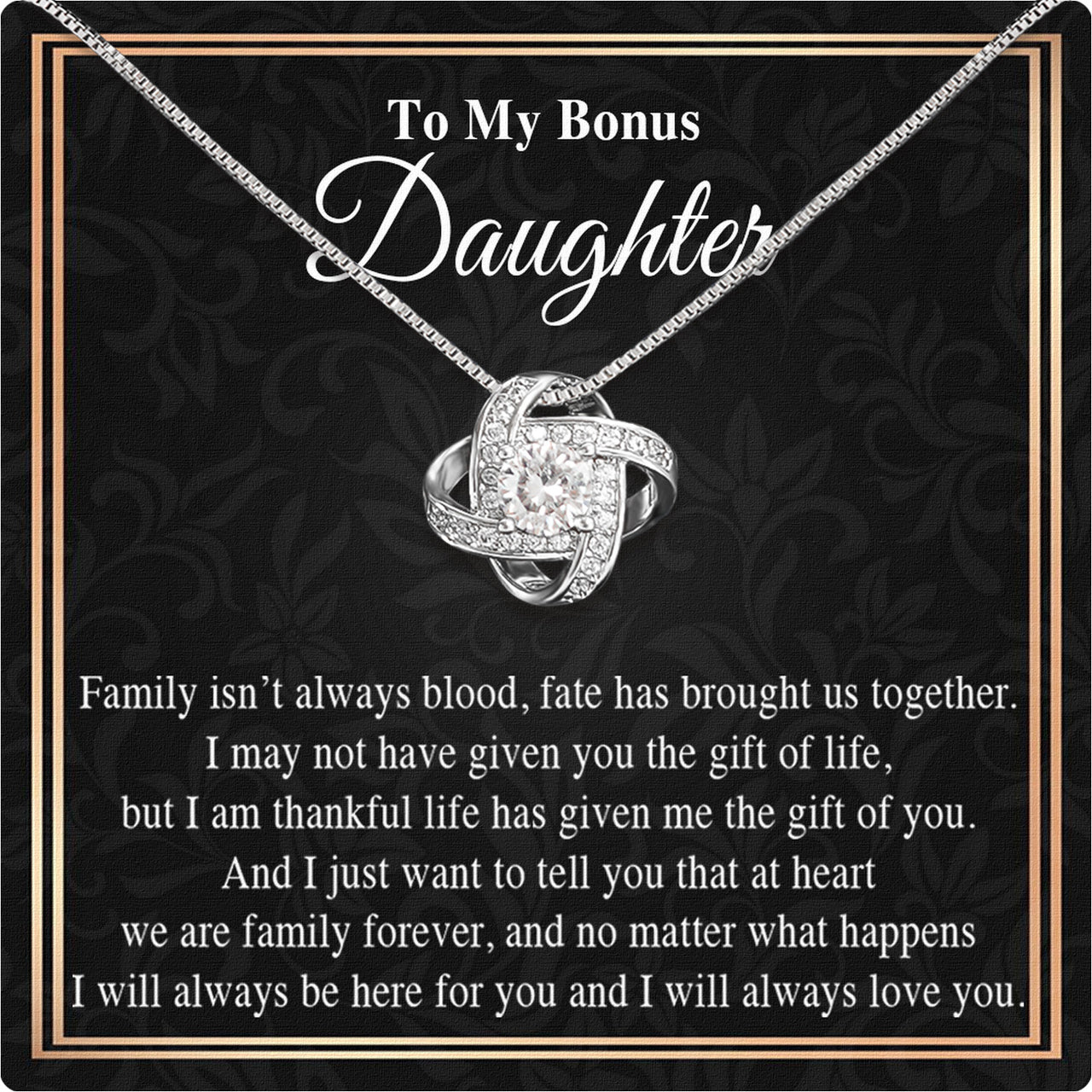 Necklace for Your Bonus Daughter: A Gift to Treasure Forever - Larvincy Luxe