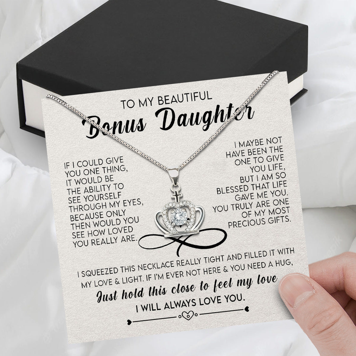 Necklace for Your Bonus Daughter: A Gift to Treasure Forever - Larvincy Luxe