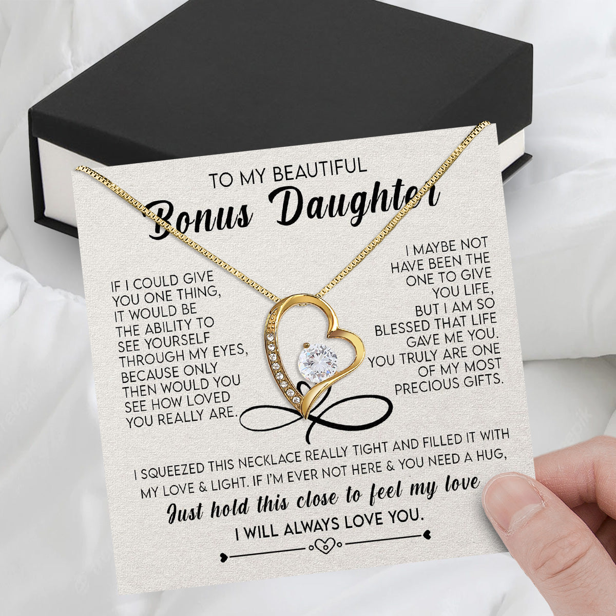 Necklace for Your Bonus Daughter: A Gift to Treasure Forever - Larvincy Luxe