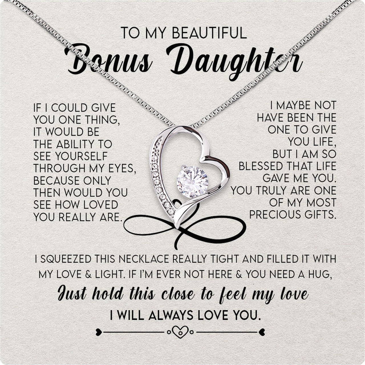 Necklace for Your Bonus Daughter: A Gift to Treasure Forever - Larvincy Luxe