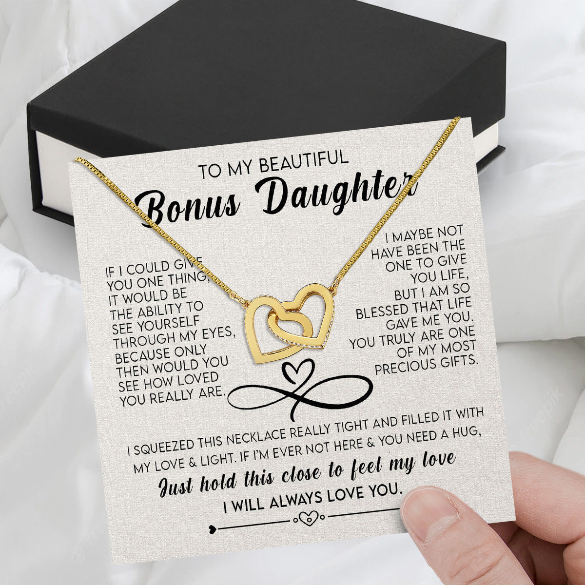 Necklace for Your Bonus Daughter: A Gift to Treasure Forever - Larvincy Luxe