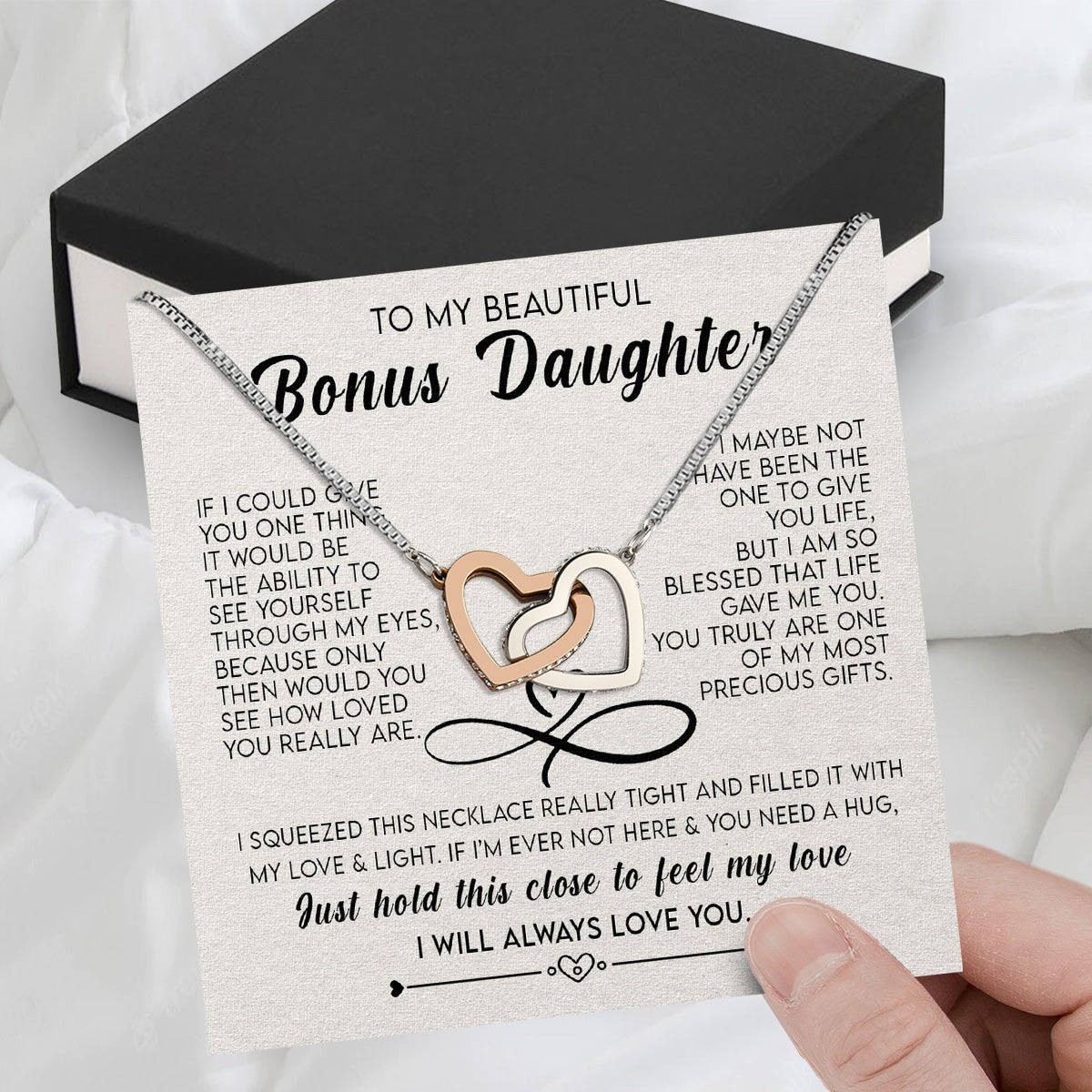 Necklace for Your Bonus Daughter: A Gift to Treasure Forever - Larvincy Luxe