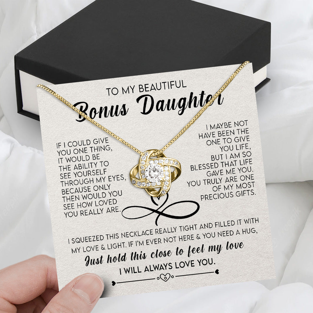 Necklace for Your Bonus Daughter: A Gift to Treasure Forever - Larvincy Luxe