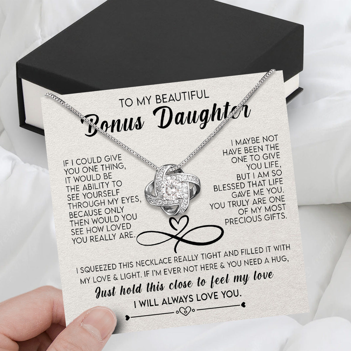 Necklace for Your Bonus Daughter: A Gift to Treasure Forever - Larvincy Luxe