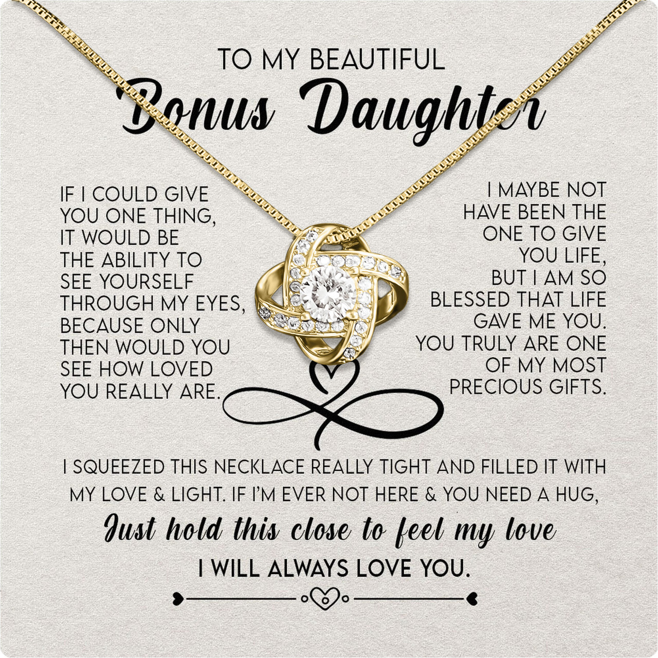 Necklace for Your Bonus Daughter: A Gift to Treasure Forever - Larvincy Luxe