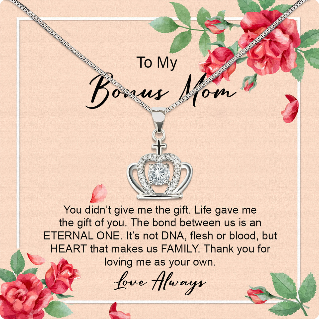 Bonus Mom Necklace: Honor the Heart That Chose You