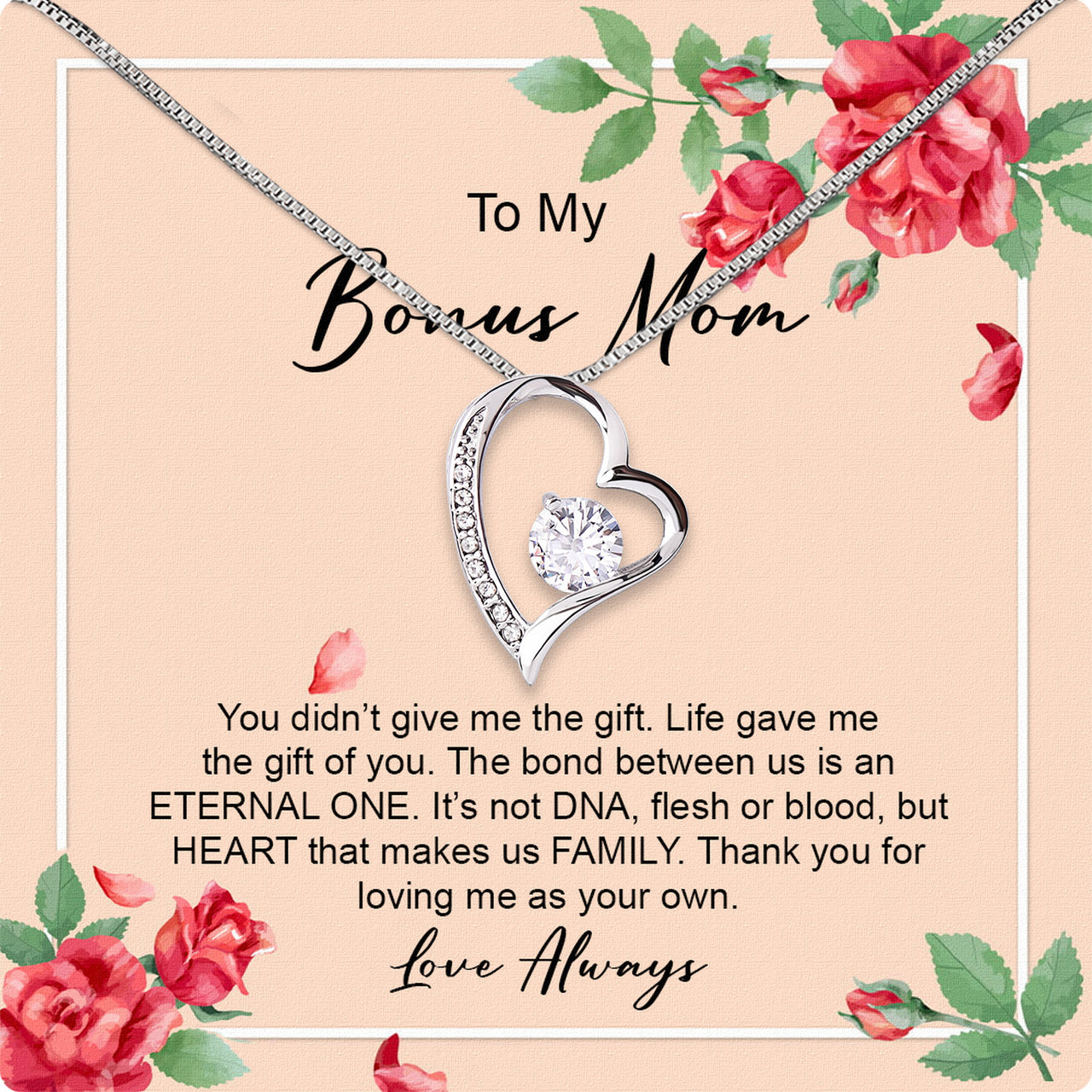 Bonus Mom Necklace: Honor the Heart That Chose You