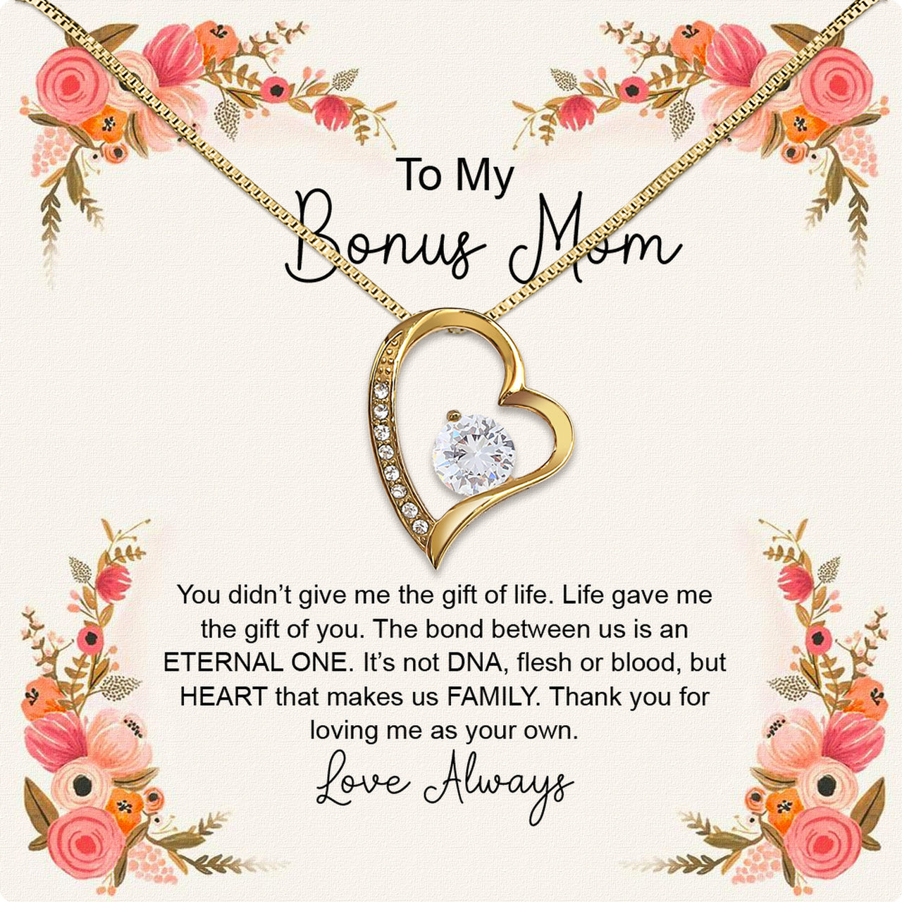 Bonus Mom Necklace: Honor the Heart That Chose You