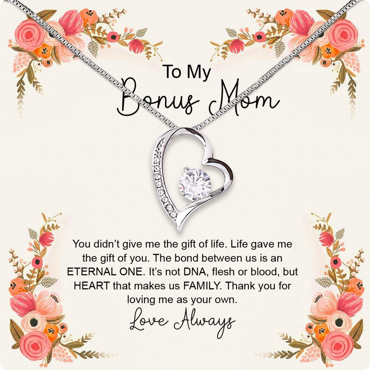 Bonus Mom Necklace: Honor the Heart That Chose You