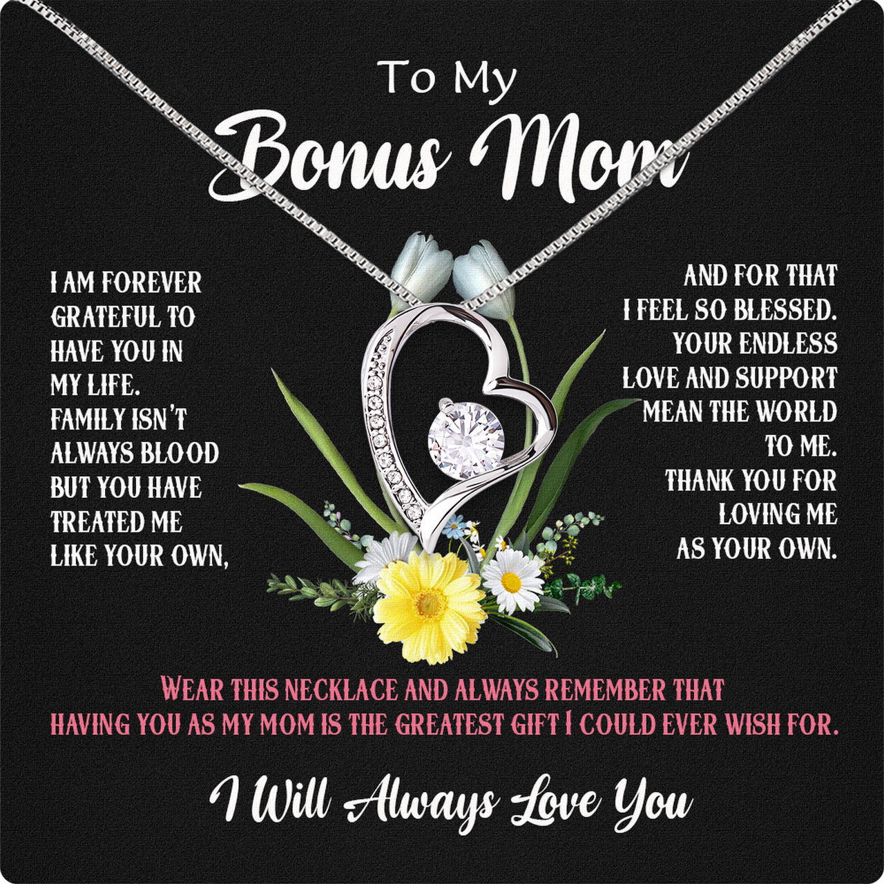 Bonus Mom Necklace: Honor the Heart That Chose You