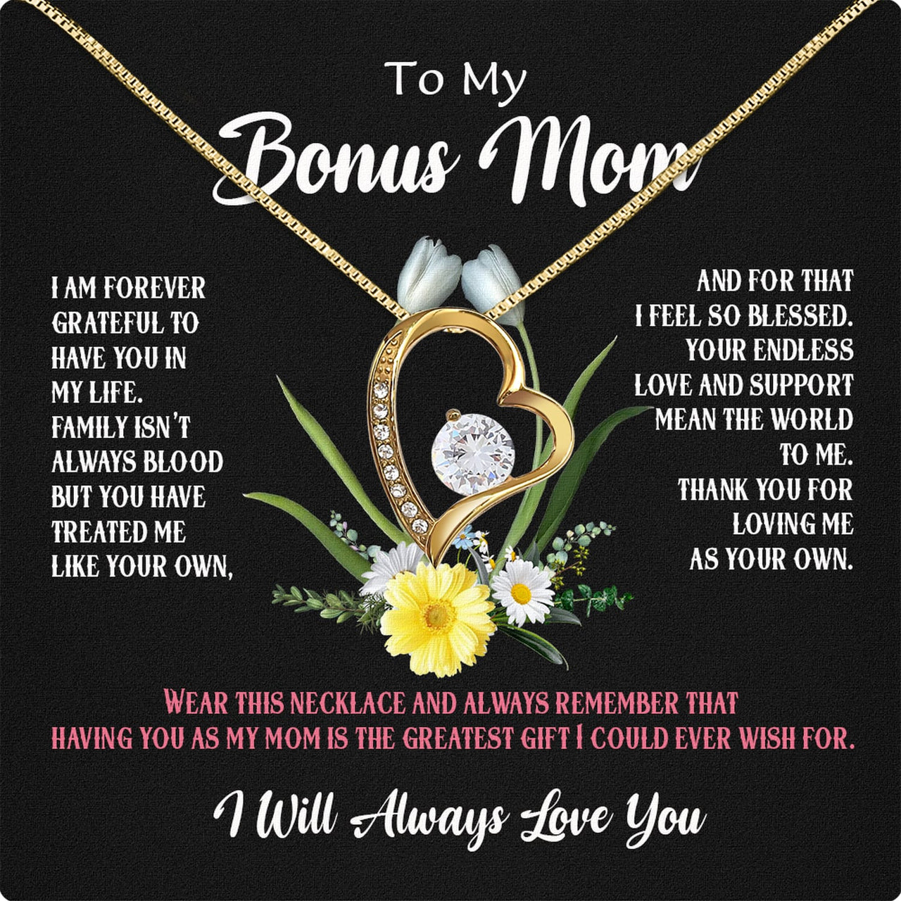 Bonus Mom Necklace: Honor the Heart That Chose You