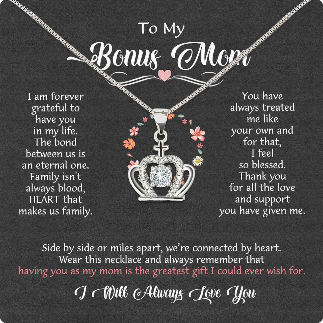 Bonus Mom Necklace: Honor the Heart That Chose You