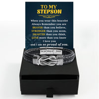 Thumbnail for Bracelet Necklace Gifts For Bonus Son With Personalized Message Card Necklace