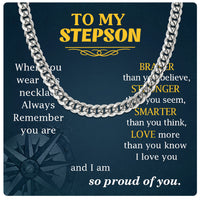 Thumbnail for Cuban Necklace Gifts For Bonus Son With Personalized Message Card Necklace