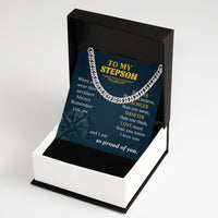 Thumbnail for Cuban Necklace Gifts For Bonus Son With Personalized Message Card Necklace