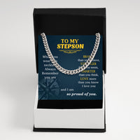 Thumbnail for Cuban Necklace Gifts For Bonus Son With Personalized Message Card Necklace