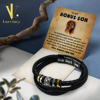 Thumbnail for Bracelet Necklace Gifts For Bonus Son With Personalized Message Card Necklace