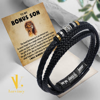 Thumbnail for Bracelet Necklace Gifts For Bonus Son With Personalized Message Card Necklace