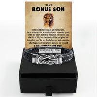 Thumbnail for Bracelet Necklace Gifts For Bonus Son With Personalized Message Card Necklace