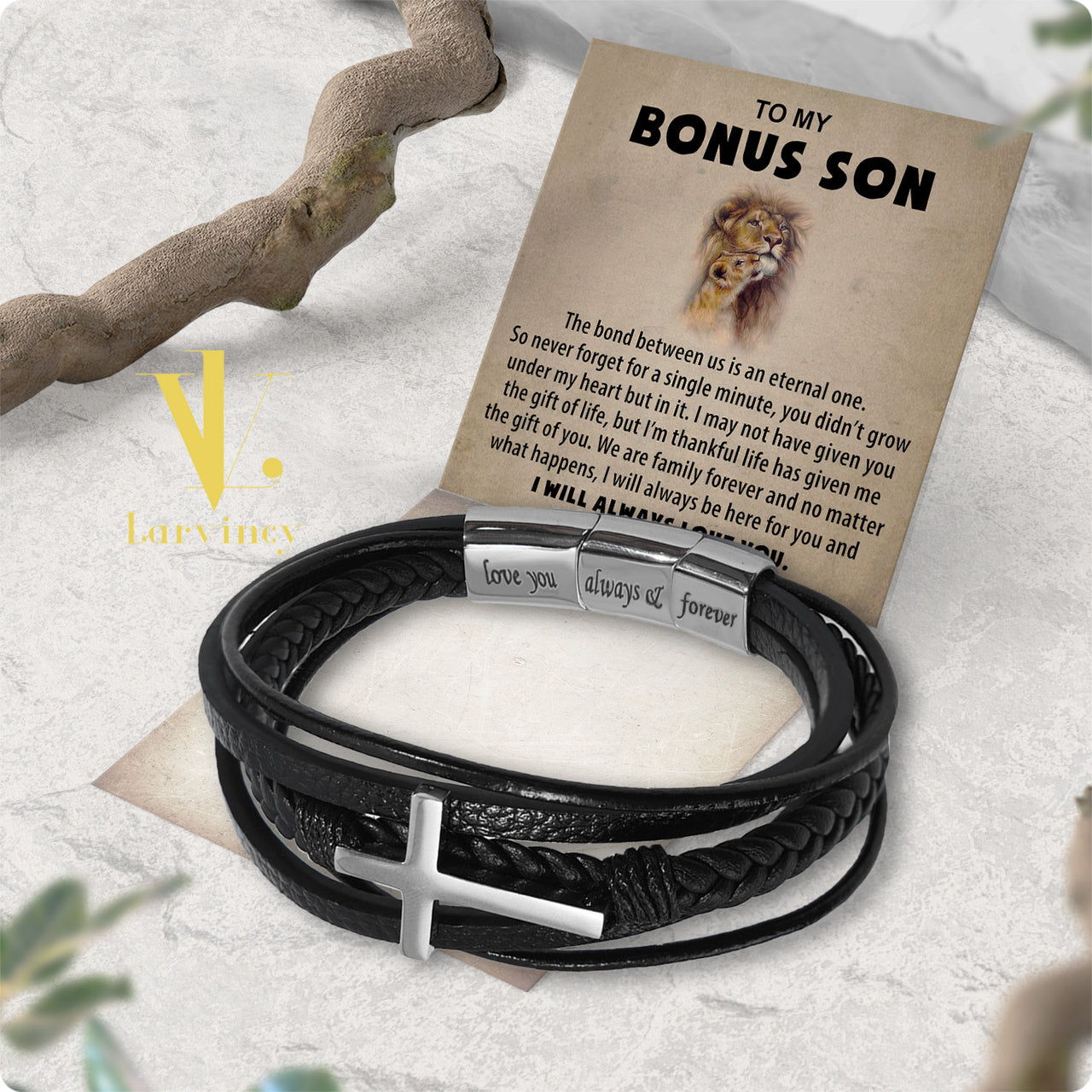 Bracelet Necklace Gifts For Bonus Son With Personalized Message Card Necklace