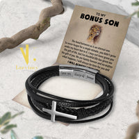 Thumbnail for Bracelet Necklace Gifts For Bonus Son With Personalized Message Card Necklace