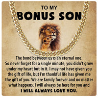 Thumbnail for Cuban Necklace Gifts For Bonus Son With Personalized Message Card Necklace