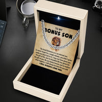 Thumbnail for Cuban Necklace Gifts For Bonus Son With Personalized Message Card Necklace