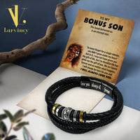 Thumbnail for Bracelet Necklace Gifts For Bonus Son With Personalized Message Card Necklace