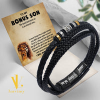 Thumbnail for Bracelet Necklace Gifts For Bonus Son With Personalized Message Card Necklace