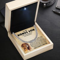 Thumbnail for Cuban Necklace Gifts For Bonus Son With Personalized Message Card Necklace