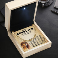 Thumbnail for Cuban Necklace Gifts For Bonus Son With Personalized Message Card Necklace