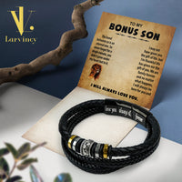 Thumbnail for Bracelet Necklace Gifts For Bonus Son With Personalized Message Card Necklace