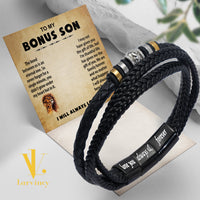 Thumbnail for Bracelet Necklace Gifts For Bonus Son With Personalized Message Card Necklace